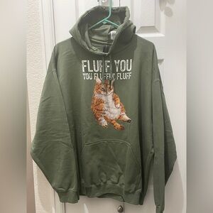 Gildan Olive Green Softstyle Midweight Hoodie with Tag